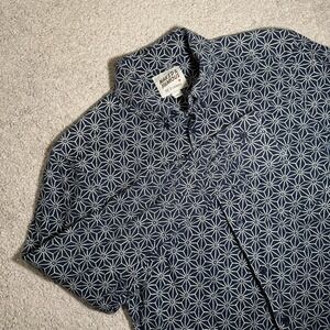 Naked & Famous Easy Shirt Kimono Asanoha 100% Cotton Men's Button Up Shirt Sz M